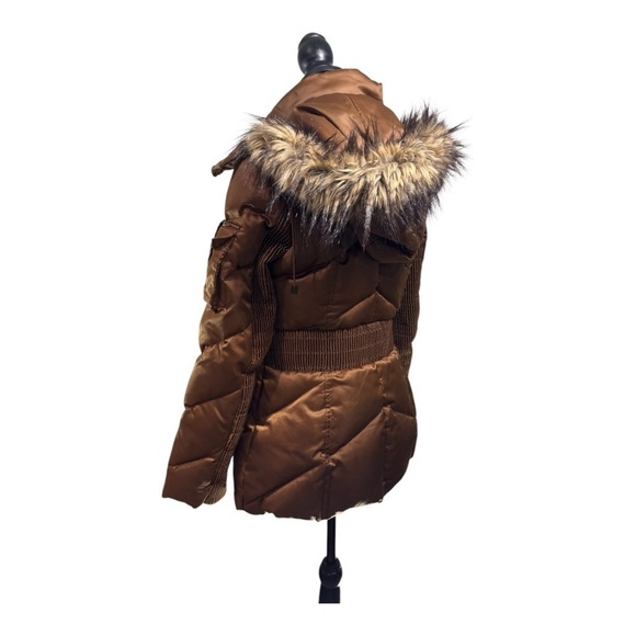 Miss Sixty Down Puffer with Detachable Hood in Copper - Picture 11 of 14
